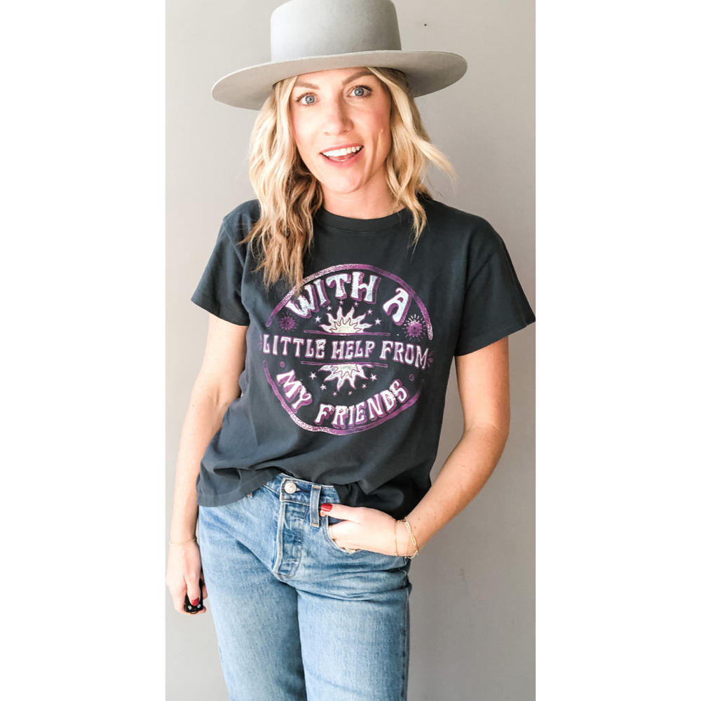 Daydreamer "With A Little Help From My Friends" Tour Tee Vintage Black Xs